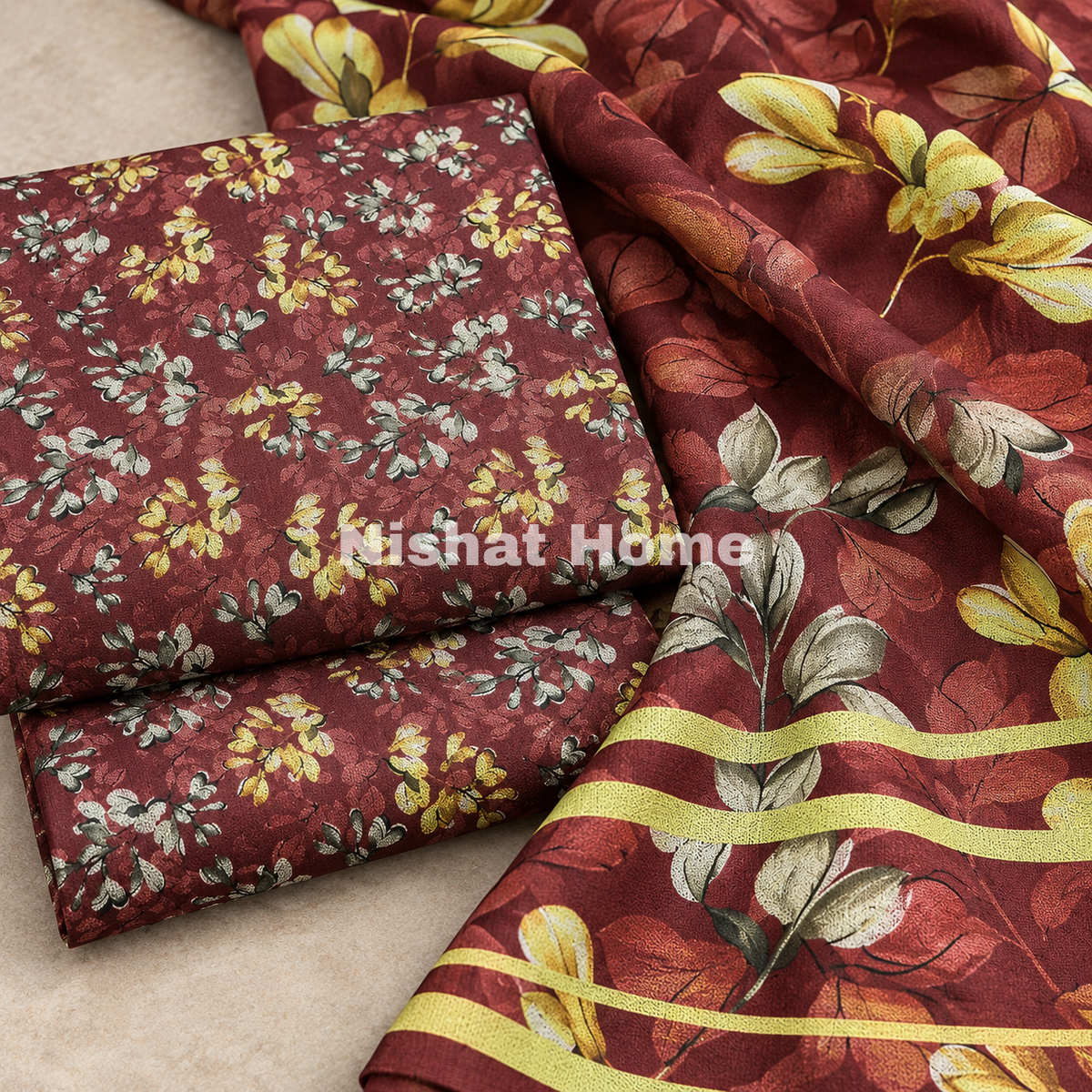 Alnina Women Winter Dhanak Same Dopatta - 3pcs - ADS03