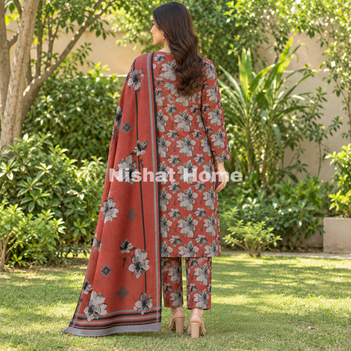Alnina Women Winter Dhanak Same Dopatta - 3pcs - ADS05