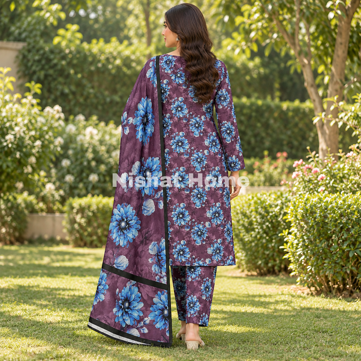 Alnina Women Winter Dhanak Same Dopatta - 3pcs - ADS07