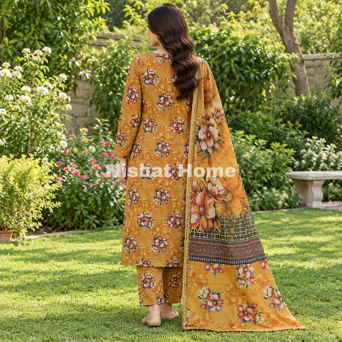 Alnina Women Winter Dhanak Same Dopatta - 3pcs - ADS09