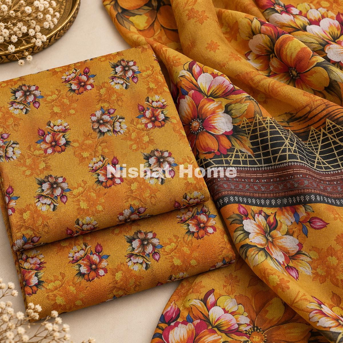 Alnina Women Winter Dhanak Same Dopatta - 3pcs - ADS09