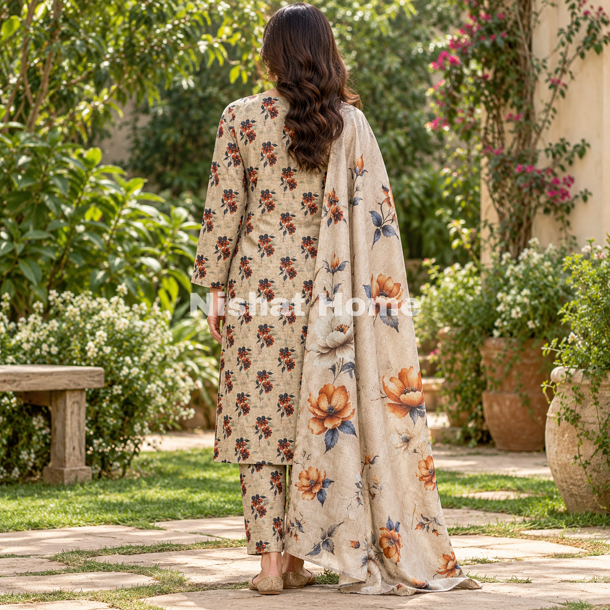 Alnina Women Winter Dhanak Same Dopatta - 3pcs - ADS10