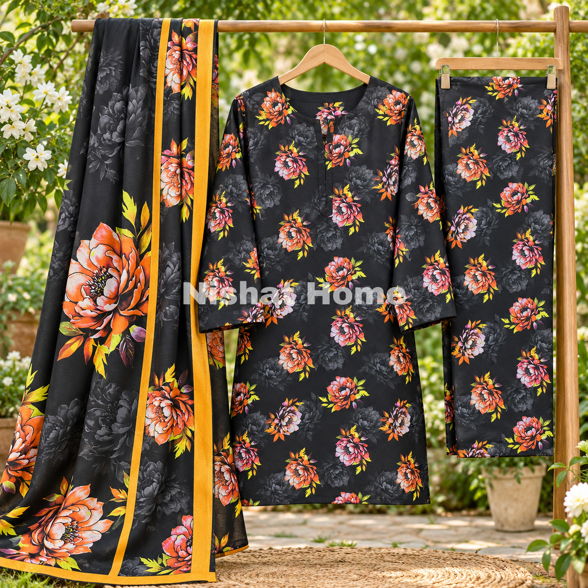 Alnina Women Winter Dhanak Same Dopatta - 3pcs - ADS01