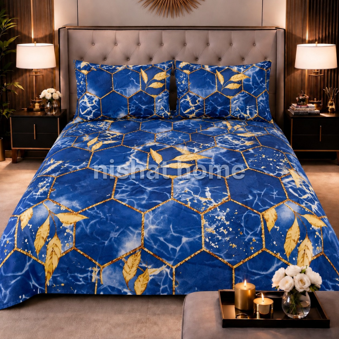 Luvoza Cotton Bed Sheet - King - 3pcs - CSB452