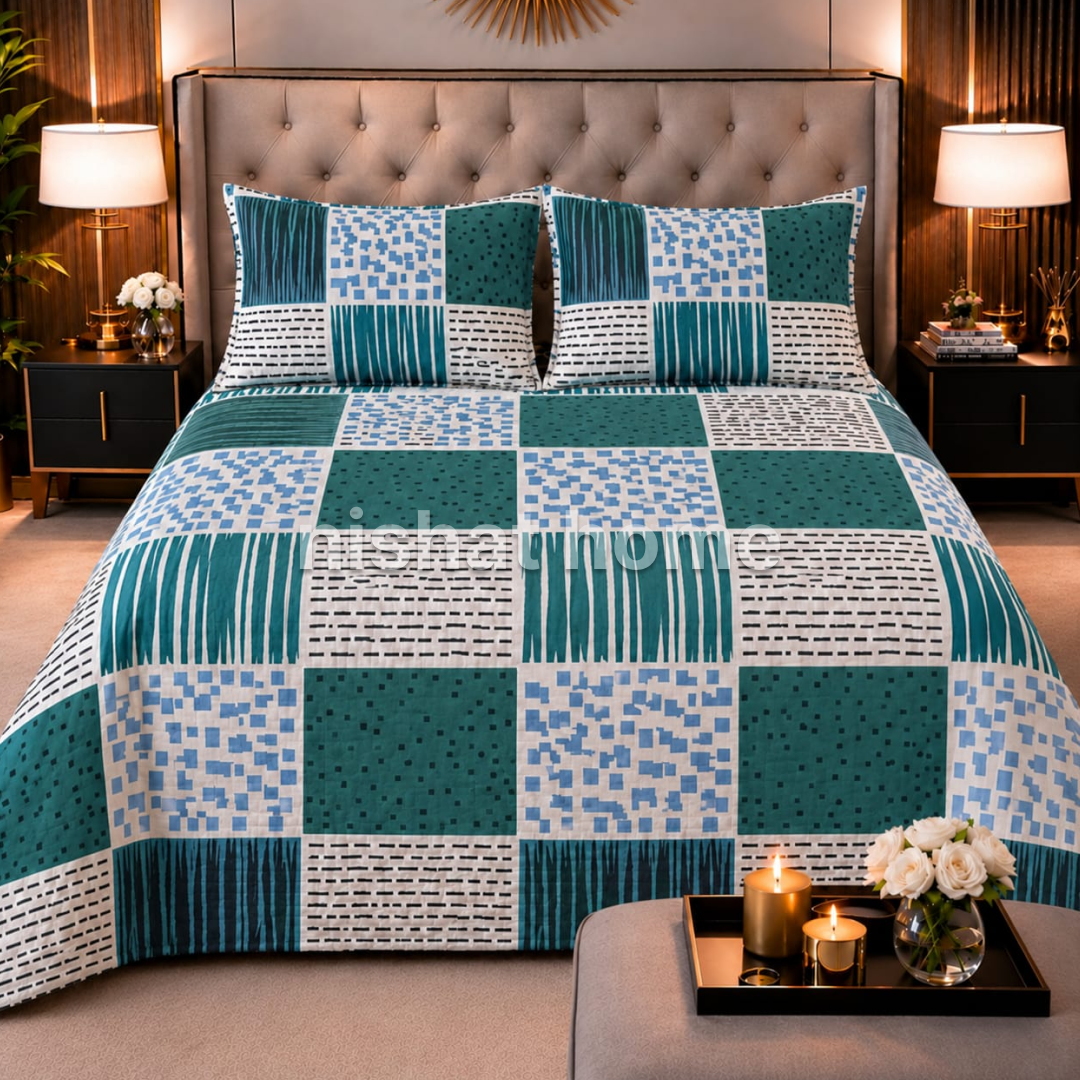 Luvoza Cotton Bed Sheet - King - 3pcs - CSB453