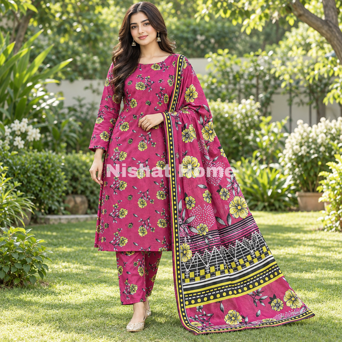 Alnina Women Winter Dhanak Same Dopatta - 3pcs - ADS11