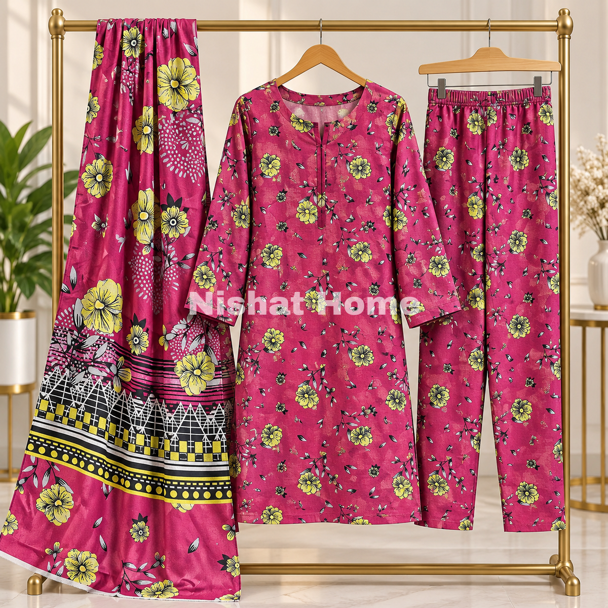 Alnina Women Winter Dhanak Same Dopatta - 3pcs - ADS11