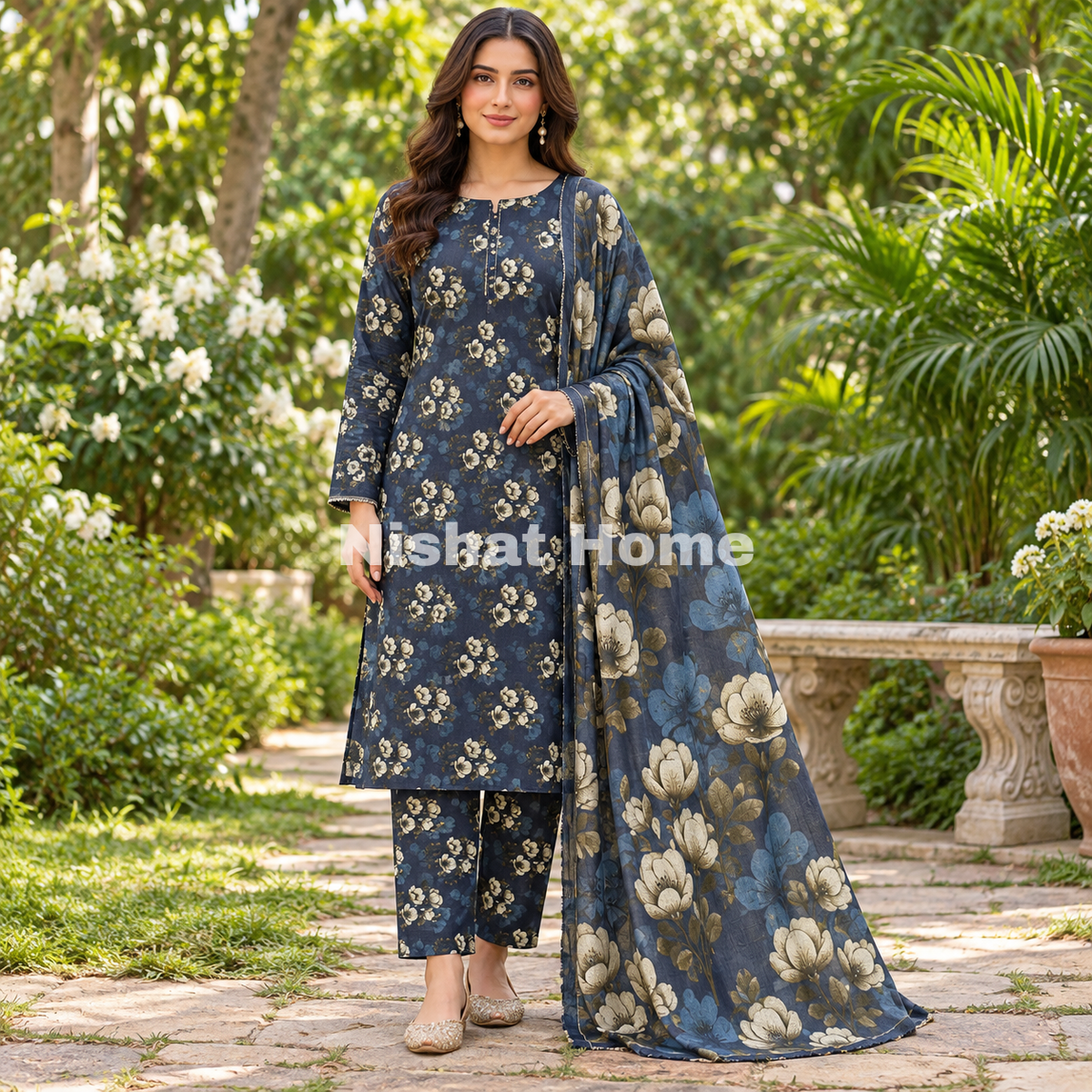Alnina Women Winter Dhanak Same Dopatta - 3pcs - ADS13