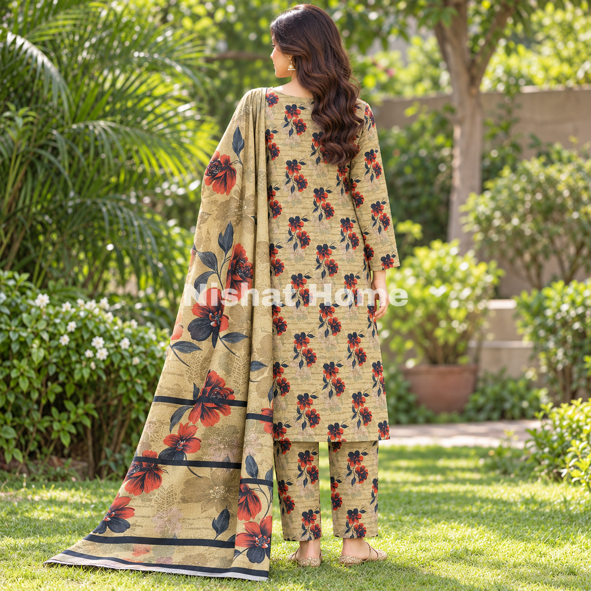 Alnina Women Winter Dhanak Same Dopatta - 3pcs - ADS14