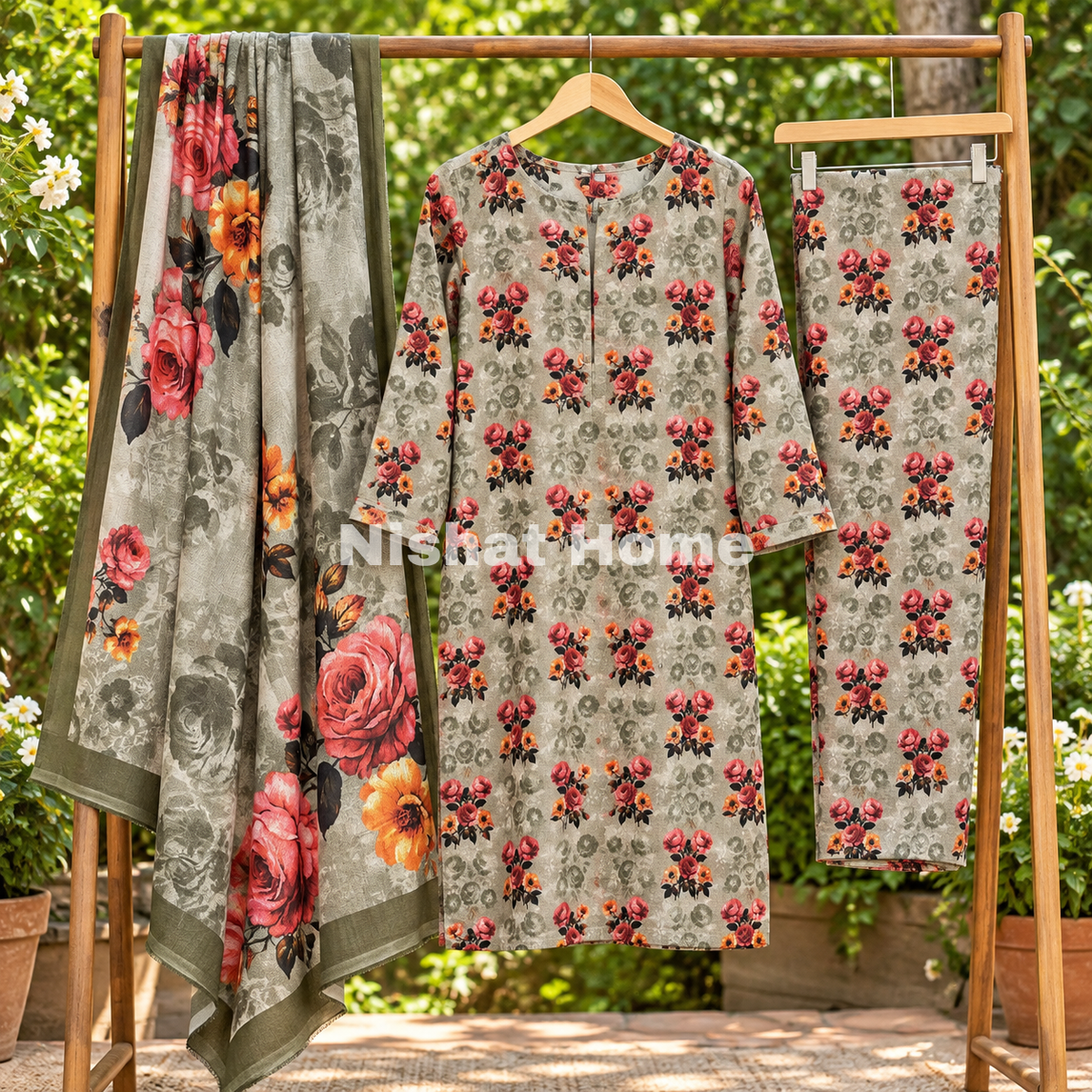 Alnina Women Winter Dhanak Same Dopatta - 3pcs - ADS15