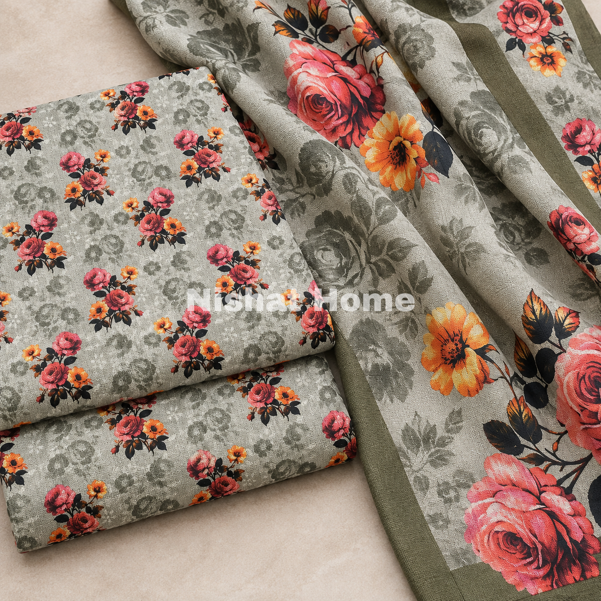 Alnina Women Winter Dhanak Same Dopatta - 3pcs - ADS15