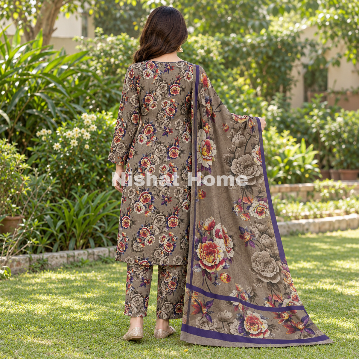 Alnina Women Winter Dhanak Same Dopatta - 3pcs - ADS16