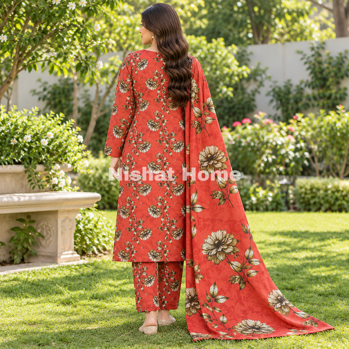 Alnina Women Winter Dhanak Same Dopatta - 3pcs - ADS17