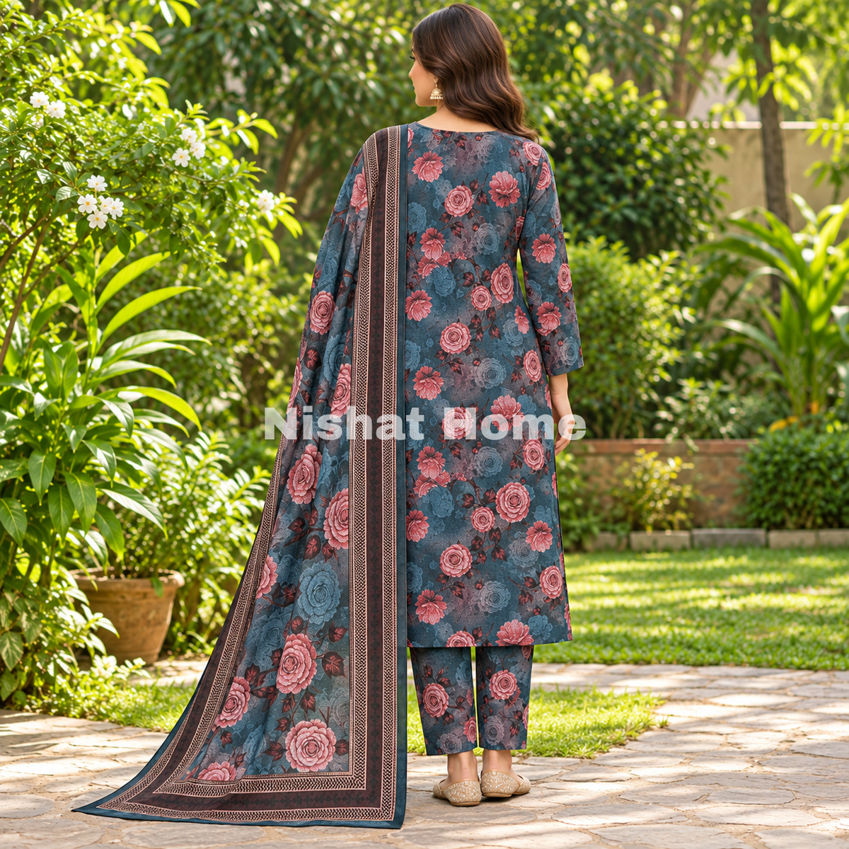 Alnina Women Winter Dhanak Same Dopatta - 3pcs - ADS02