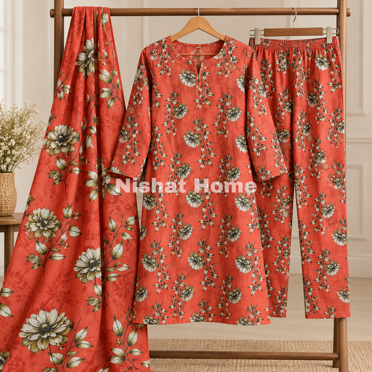 Alnina Women Winter Dhanak Same Dopatta - 3pcs - ADS17