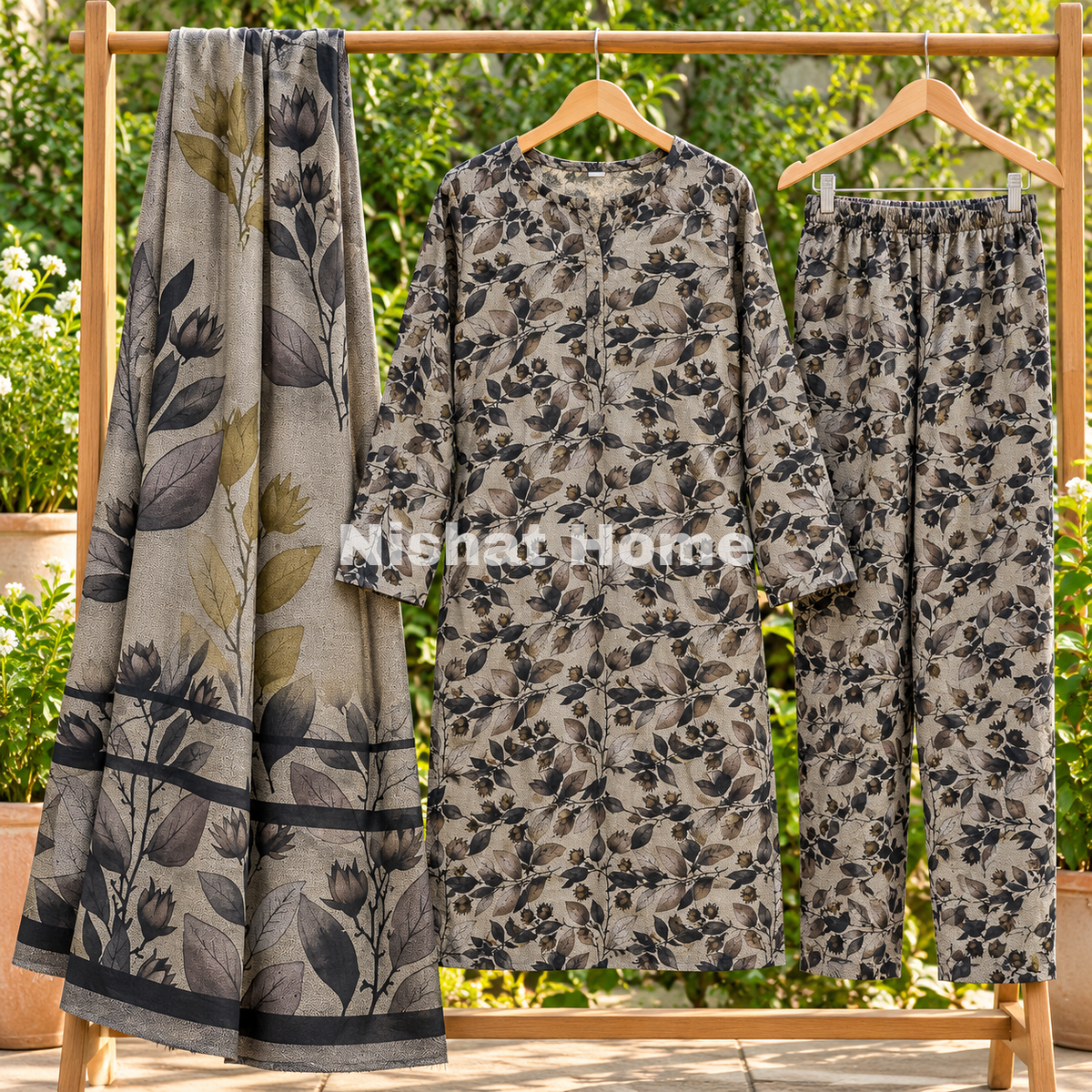 Alnina Women Winter Dhanak Same Dopatta - 3pcs - ADS18