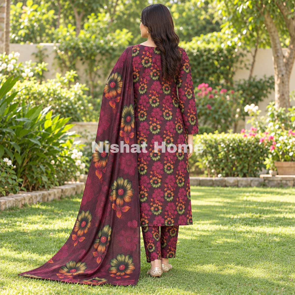 Alnina Women Winter Dhanak Same Dopatta - 3pcs - ADS19