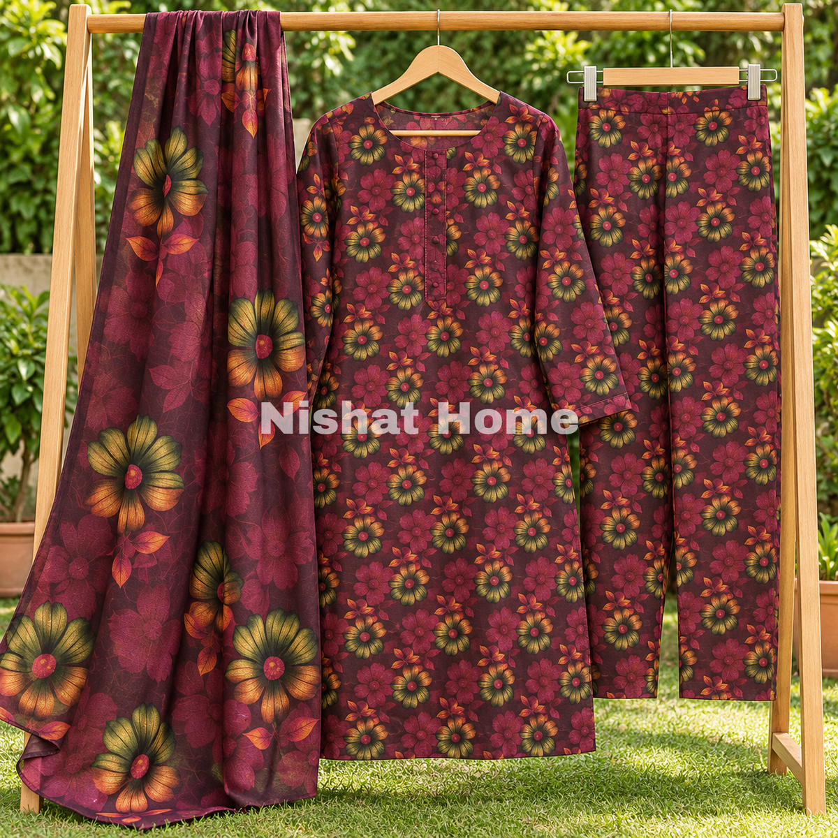 Alnina Women Winter Dhanak Same Dopatta - 3pcs - ADS19