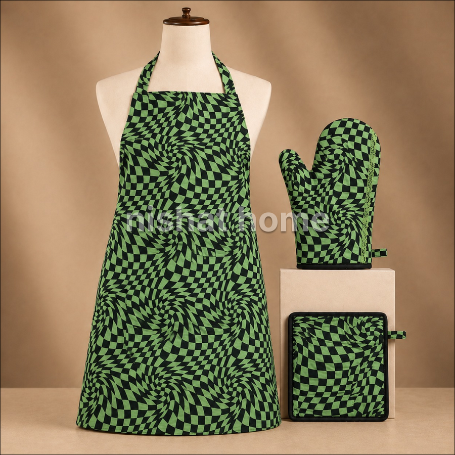 Fiaxo Quilted Apron Set - 3pcs - FAS16