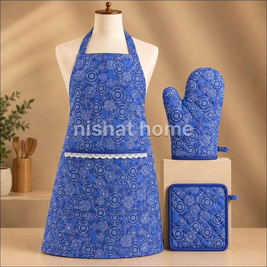 Fiaxo Quilted Apron Set - 3pcs - FAS20