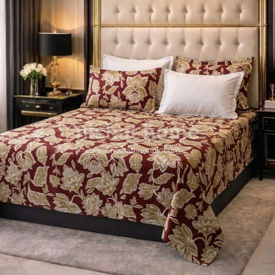 Signature Series Pure Cotton Bed Sheet - King - 5pcs - SPC18