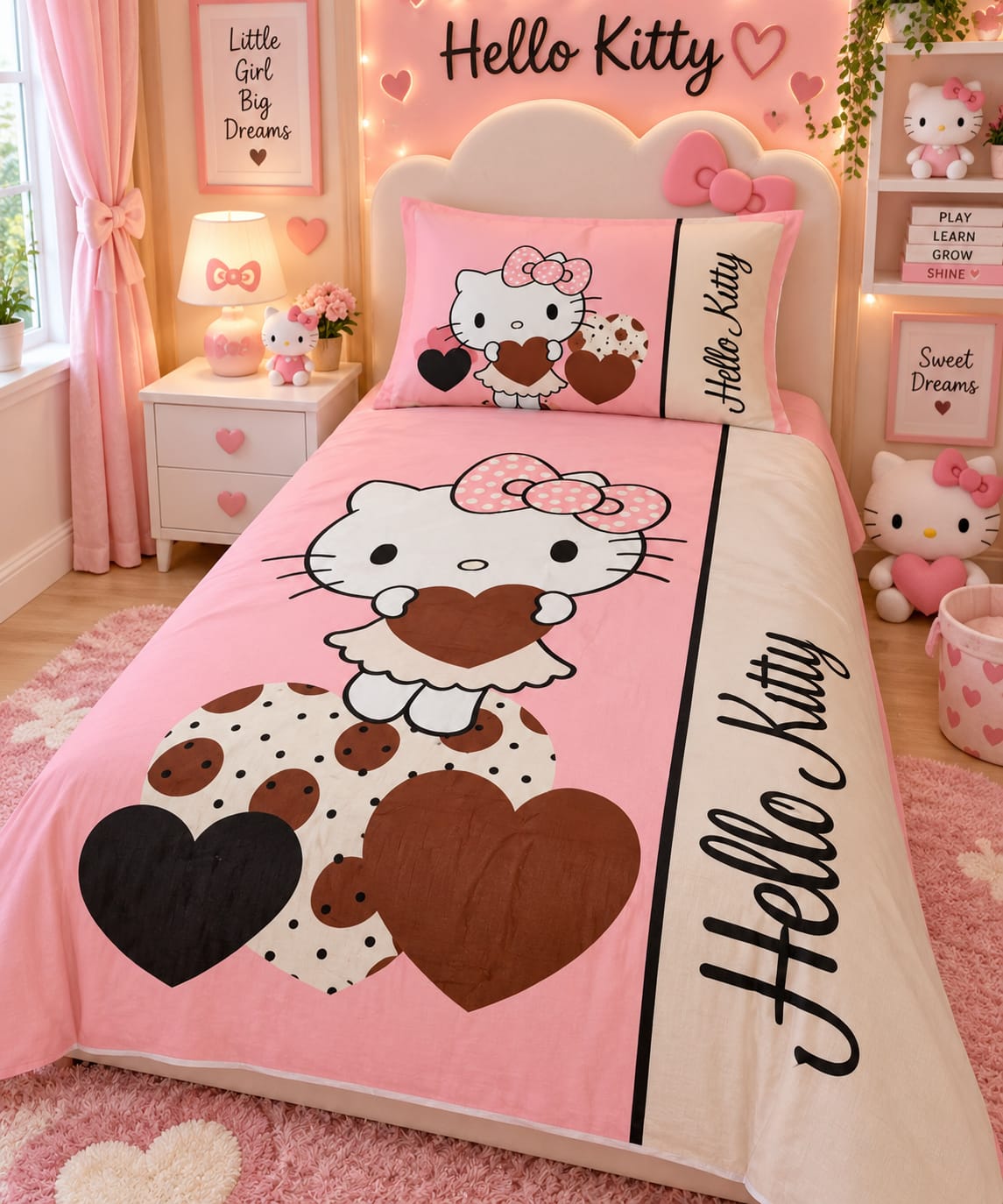 Divine Pure Cotton Kids Bed Sheet - Kitty - Single - DSB228