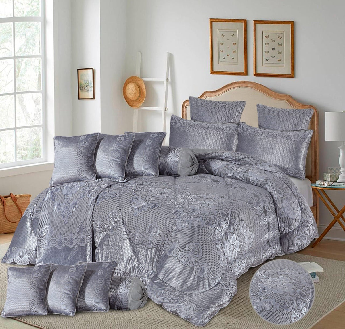Marry Silver Plus Palachi Bridal Quilt Set - 14pcs - MSP19