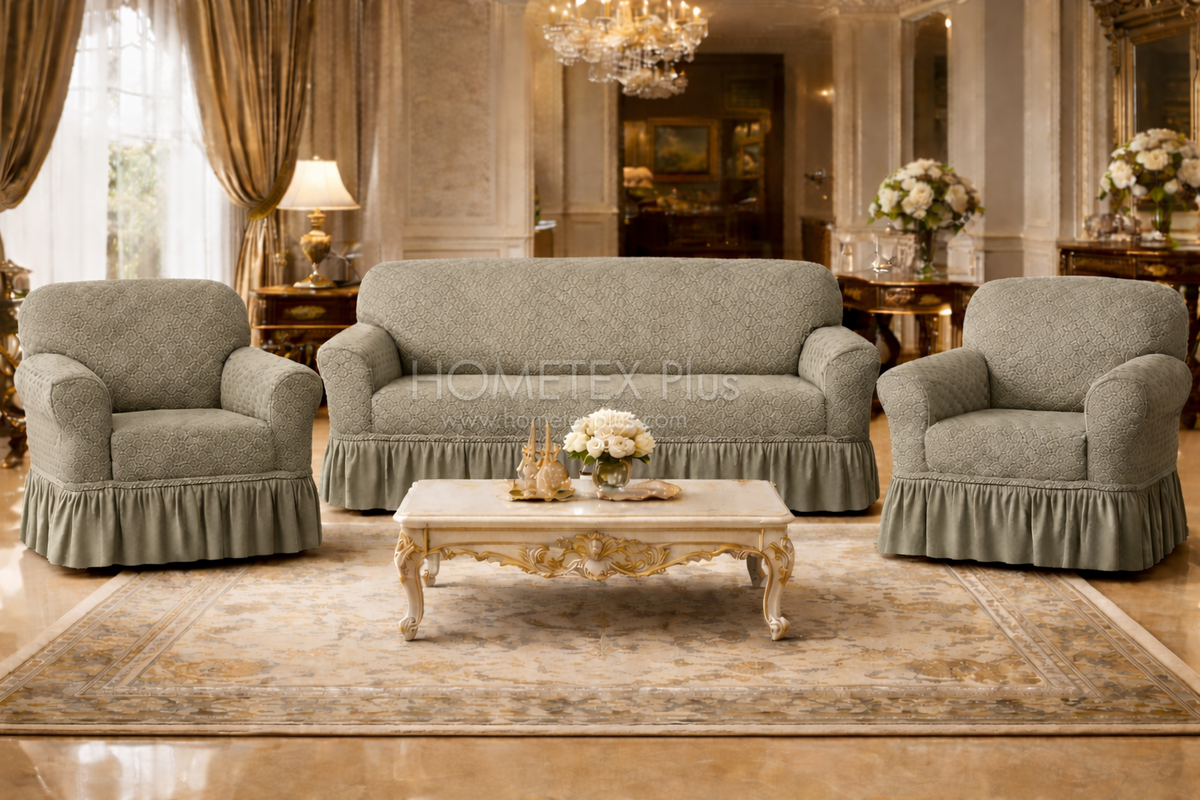 Butterfly Luxury Sofa Cover - French Grey - BSC05
