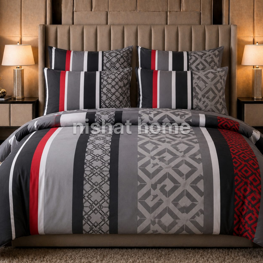 Luvoza Cotton Comforter Set - 6pcs - LCC43