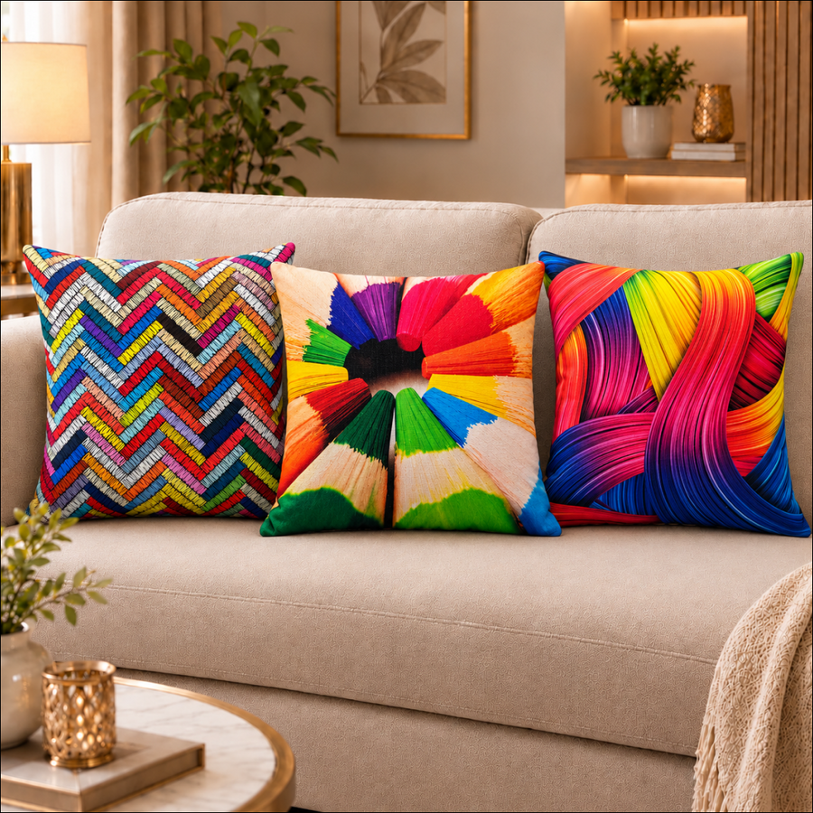 Rinqo Cushion Set - Prismora - Pack of 3 - RCS15