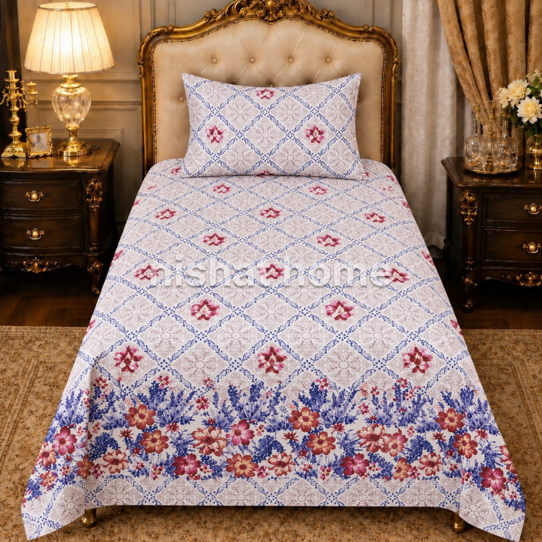 Divine Pure Cotton  Bed Sheet - Single - DSB254