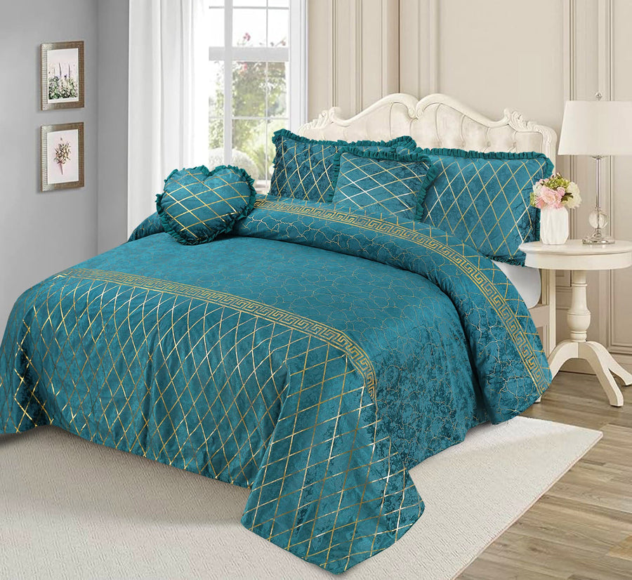 Mardian Bridal Velvet Bed Sheet Set - 5pcs - MVB17