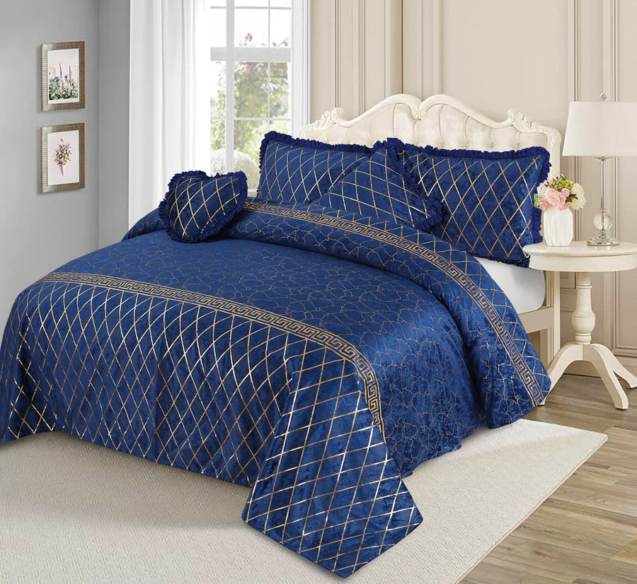 Mardian Bridal Velvet Bed Sheet Set - 5pcs - MVB21