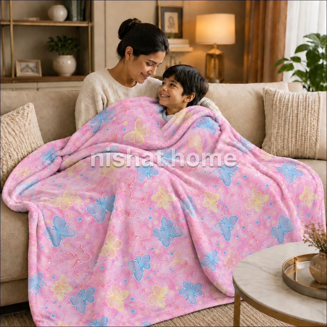 Glow in the Dark Kids Blanket - Butterelle - KGB06