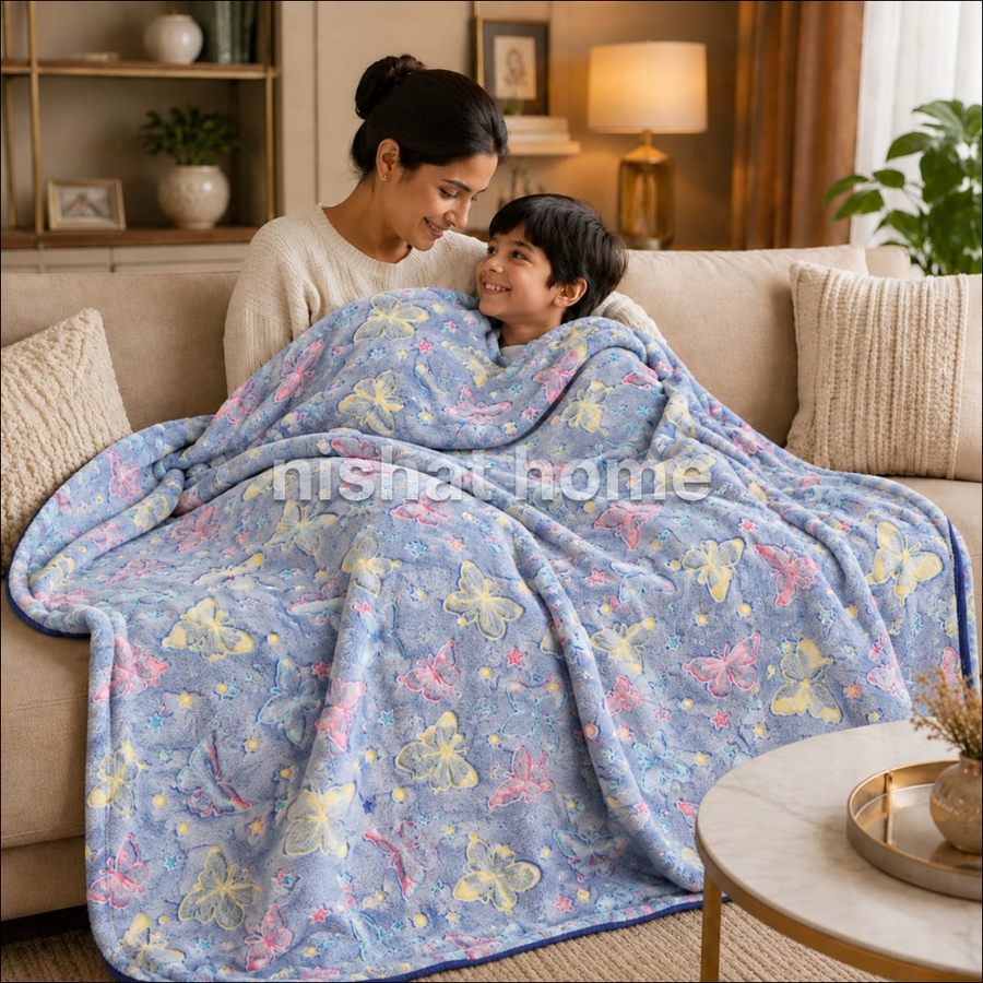 Glow in the Dark Kids Blanket - ButterflyBloom  - KGB10