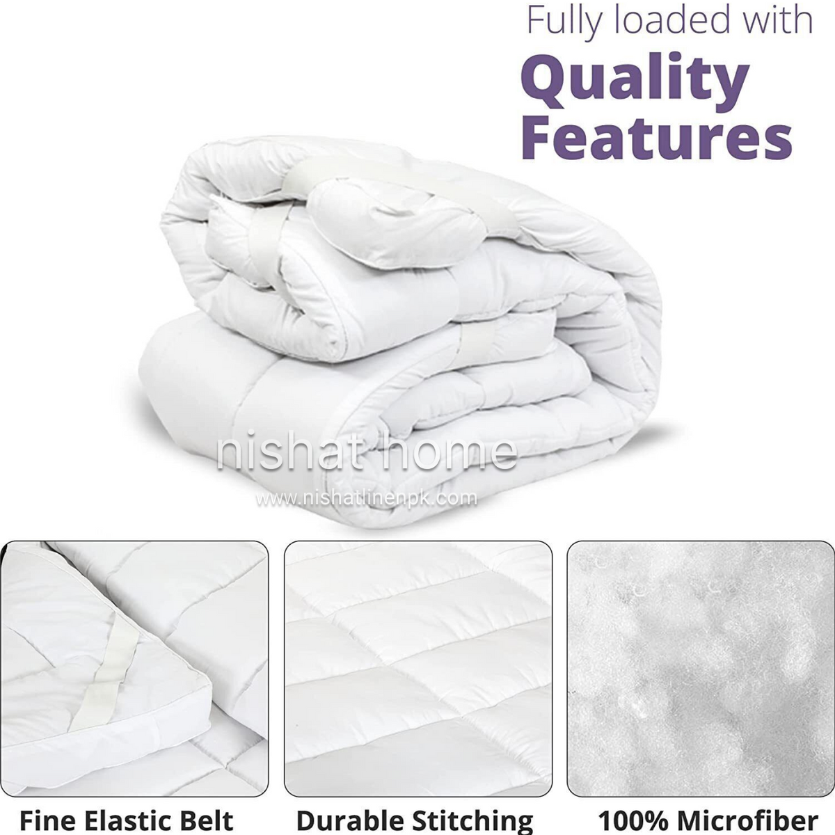 Luxury Mattress Topper - White - LMT01