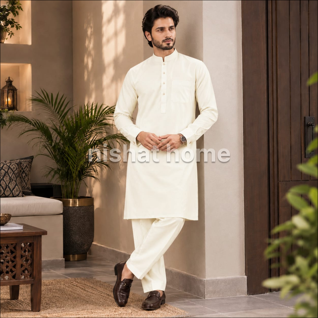 Naqsh Men Exclusive Wash n Wear - Vanilla - NWW07