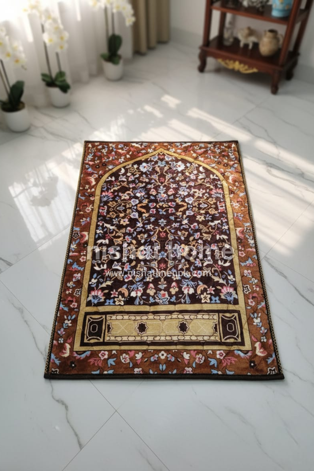 Premium Velvet Prayer Mat - Up Size - VPM04