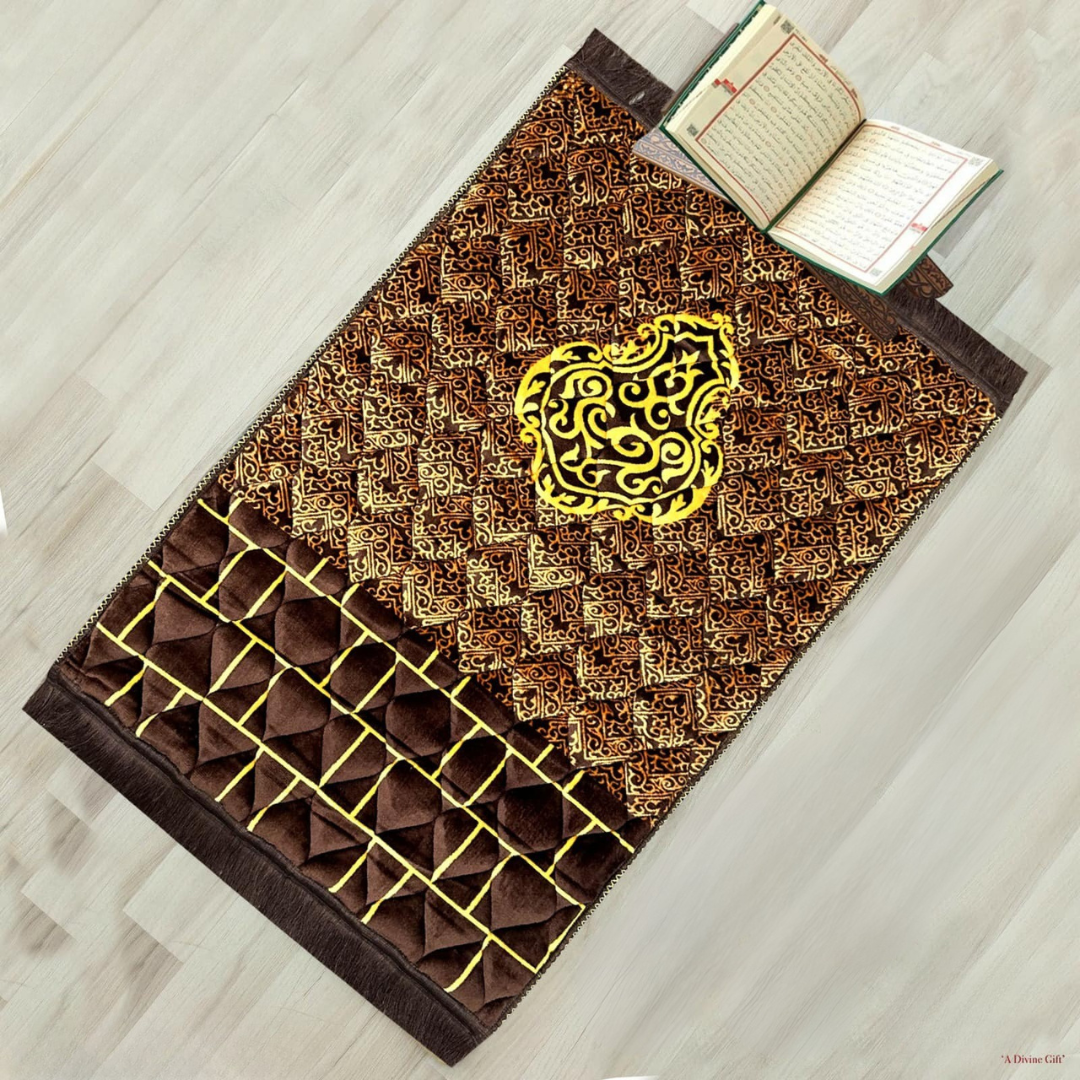 Premium Velvet Prayer Mat - Up Size - VPM05