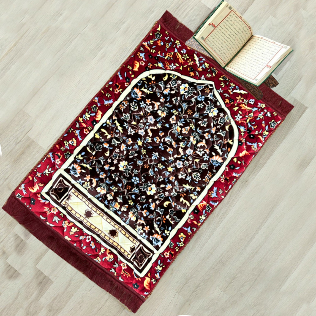 Premium Velvet Prayer Mat - Up Size - VPM08