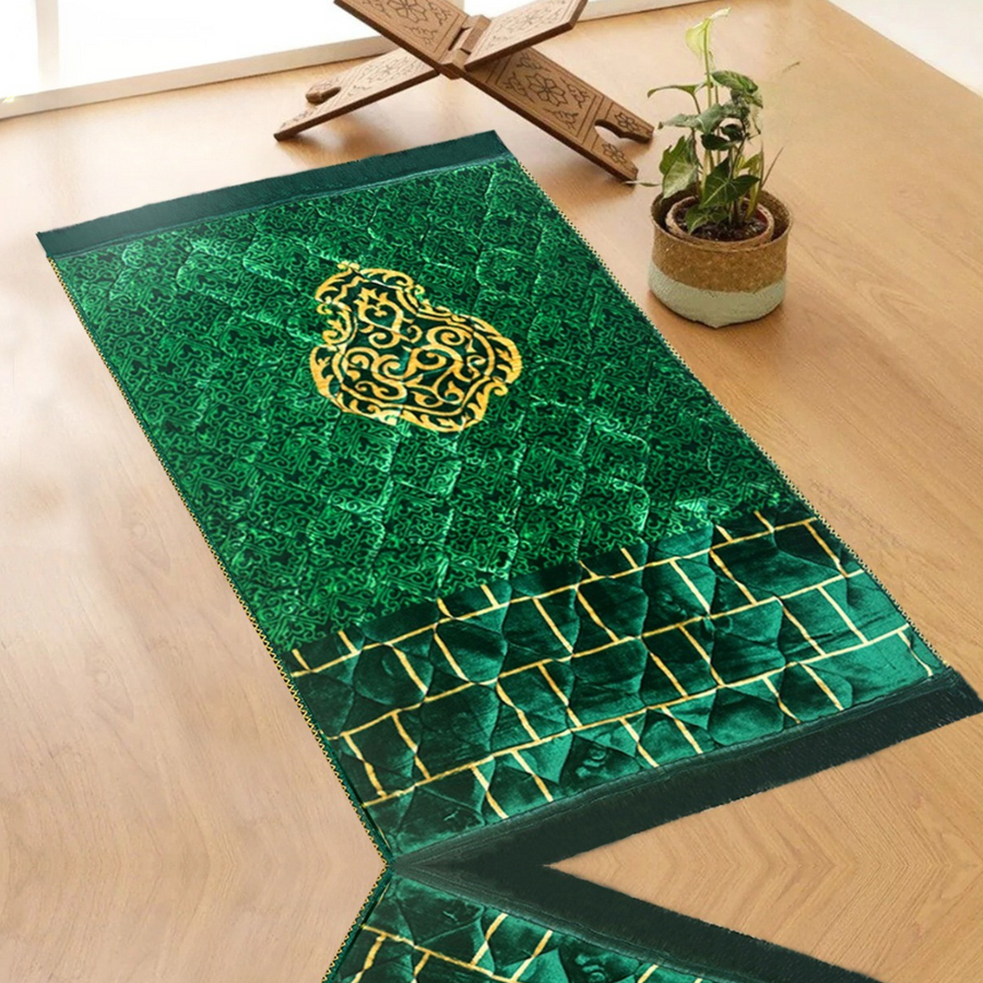 Premium Velvet Prayer Mat - Up Size - VPM11