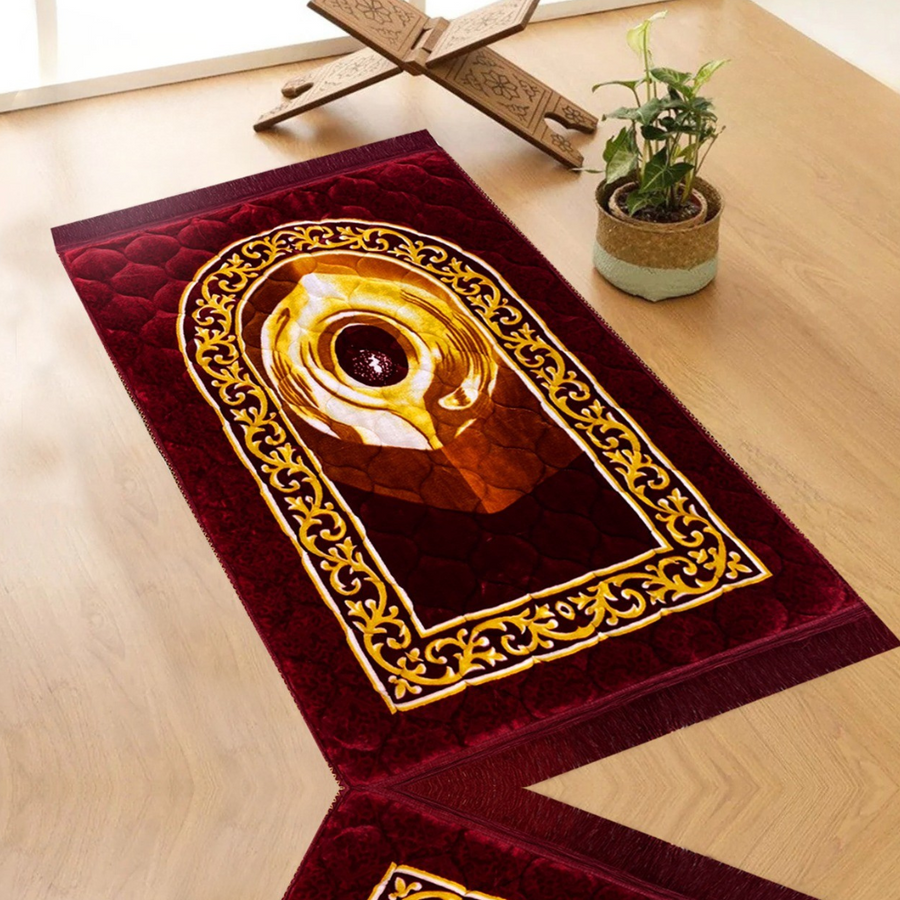 Premium Velvet Prayer Mat - Up Size - VPM12