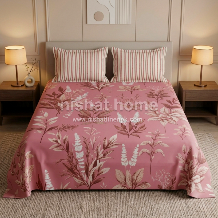 Executive Pure Cotton Bed Sheet - King - 3pcs - NLB70