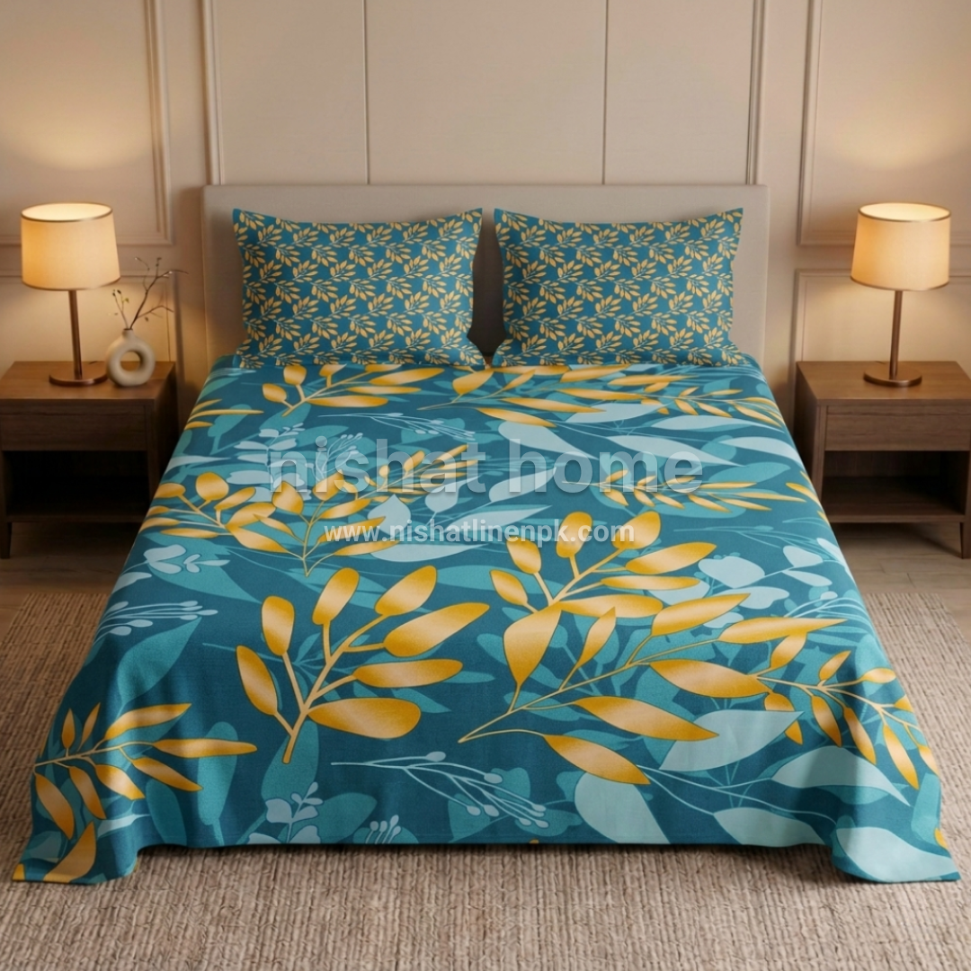 Executive Pure Cotton Bed Sheet - King - 3pcs - NLB84