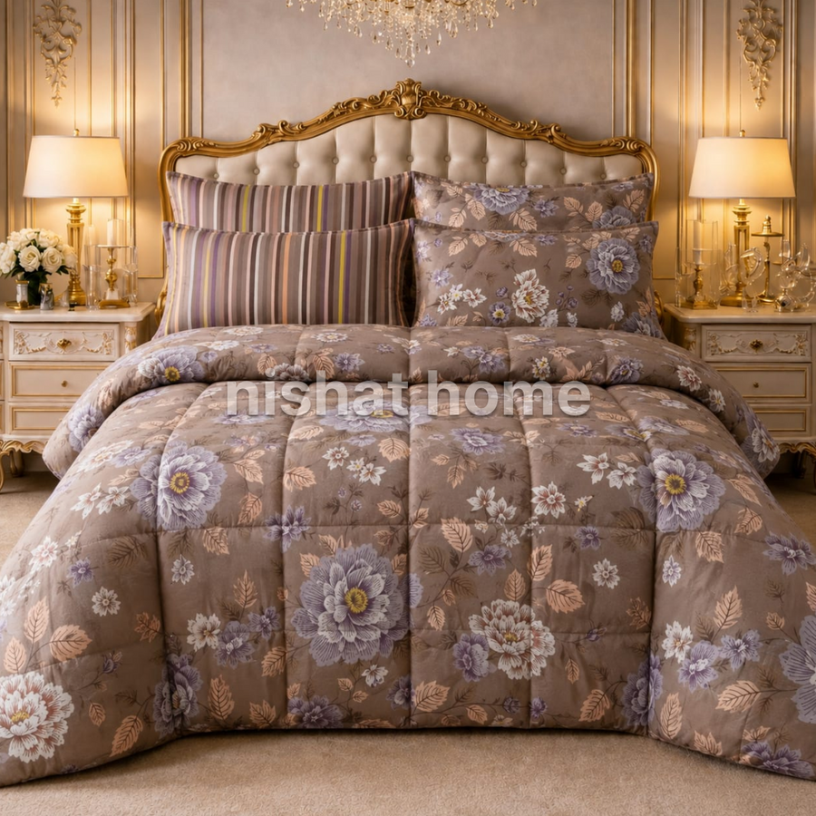Loyta Winter Quilt Set - Razai Set - 6pcs - CQS113