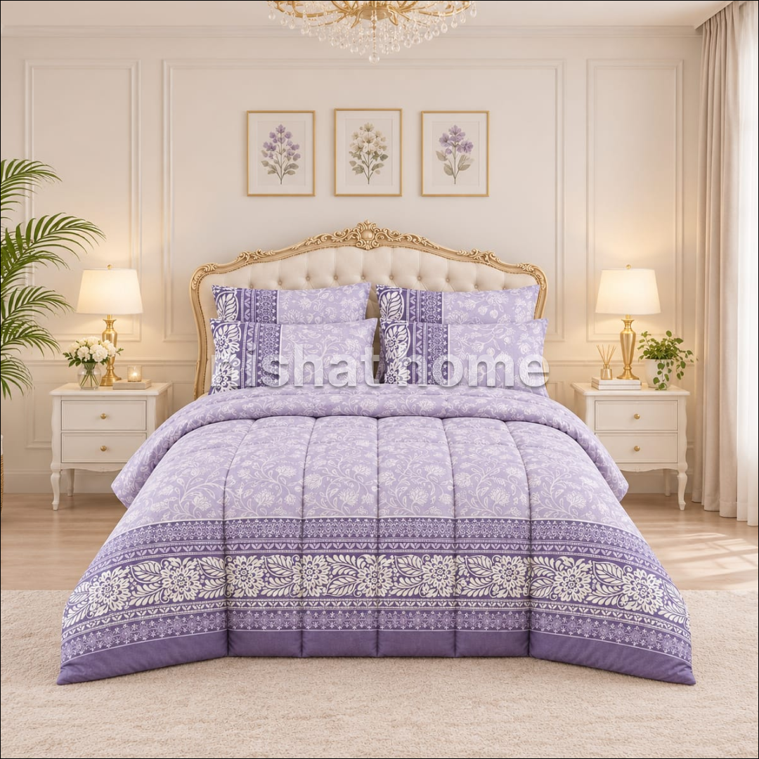 Loyta Winter Quilt Set - Razai Set - 6pcs - CQS117