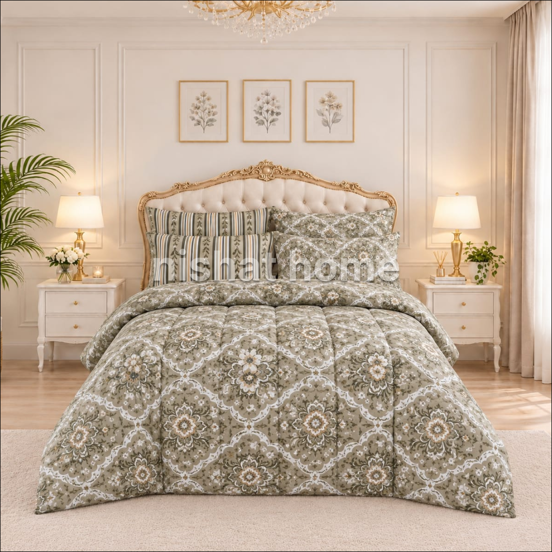 Loyta Winter Quilt Set - Razai Set - 6pcs - CQS118