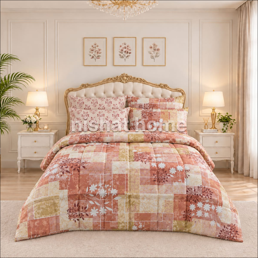 Loyta Winter Quilt Set - Razai Set - 6pcs - CQS119