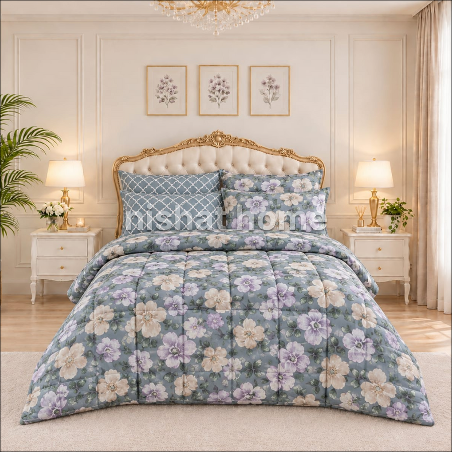 Loyta Winter Quilt Set - Razai Set - 6pcs - CQS121
