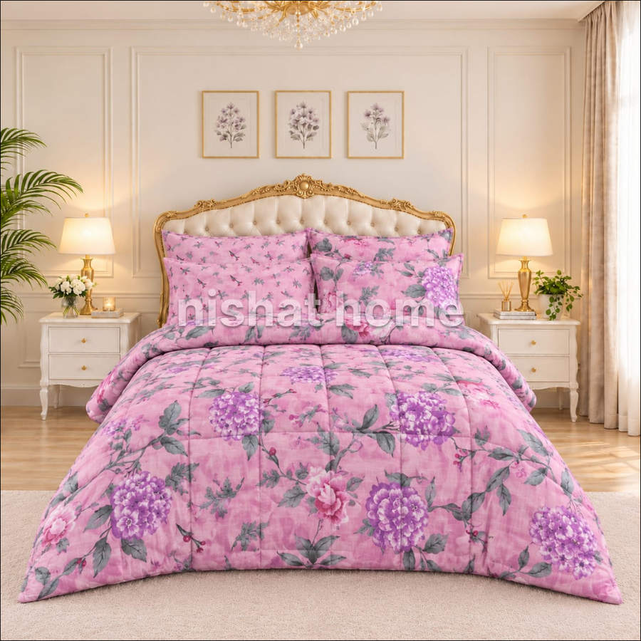 Loyta Winter Quilt Set - Razai Set - 6pcs - CQS124